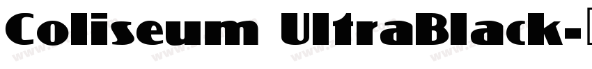 Coliseum UltraBlack字体转换